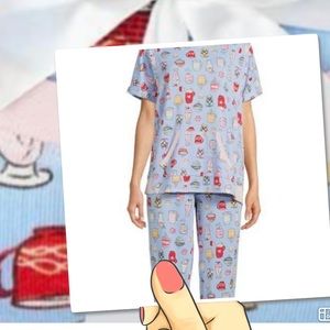 Pajama Top, Joggers and Makeup Bag/Large